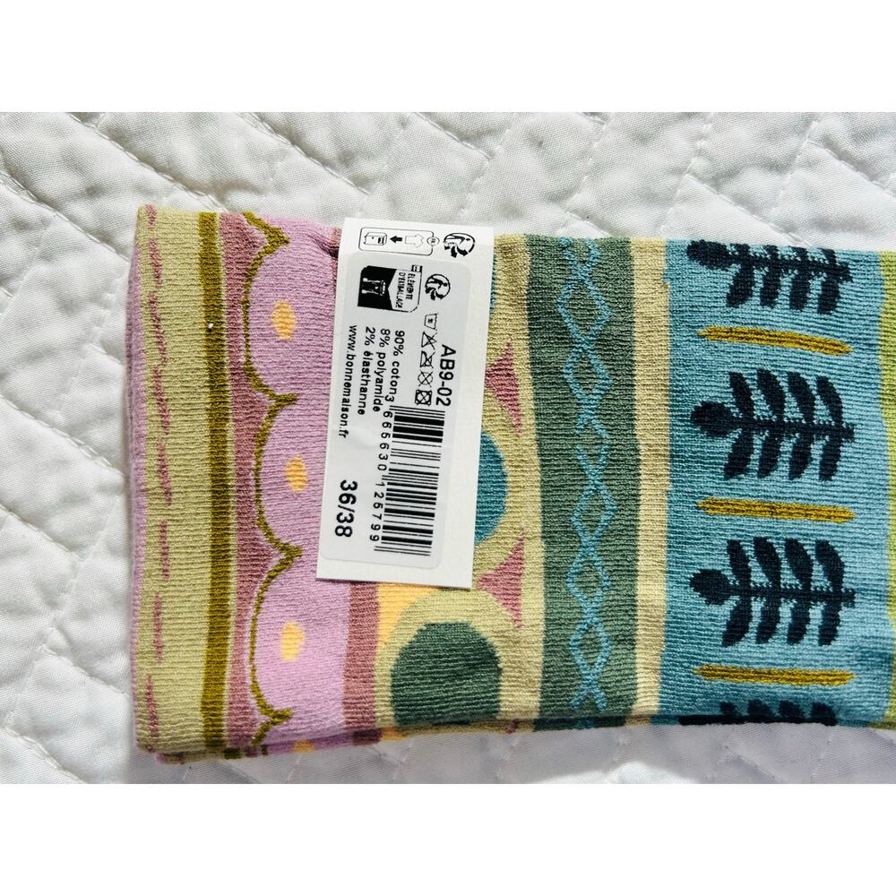 Bonnie Madison Women’s Colorful Statement Socks / Made in France
4 1/2-6 1/2 - Picture 3 of 6